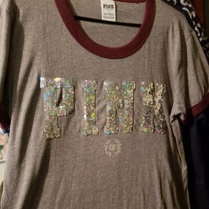 Pink bling tee